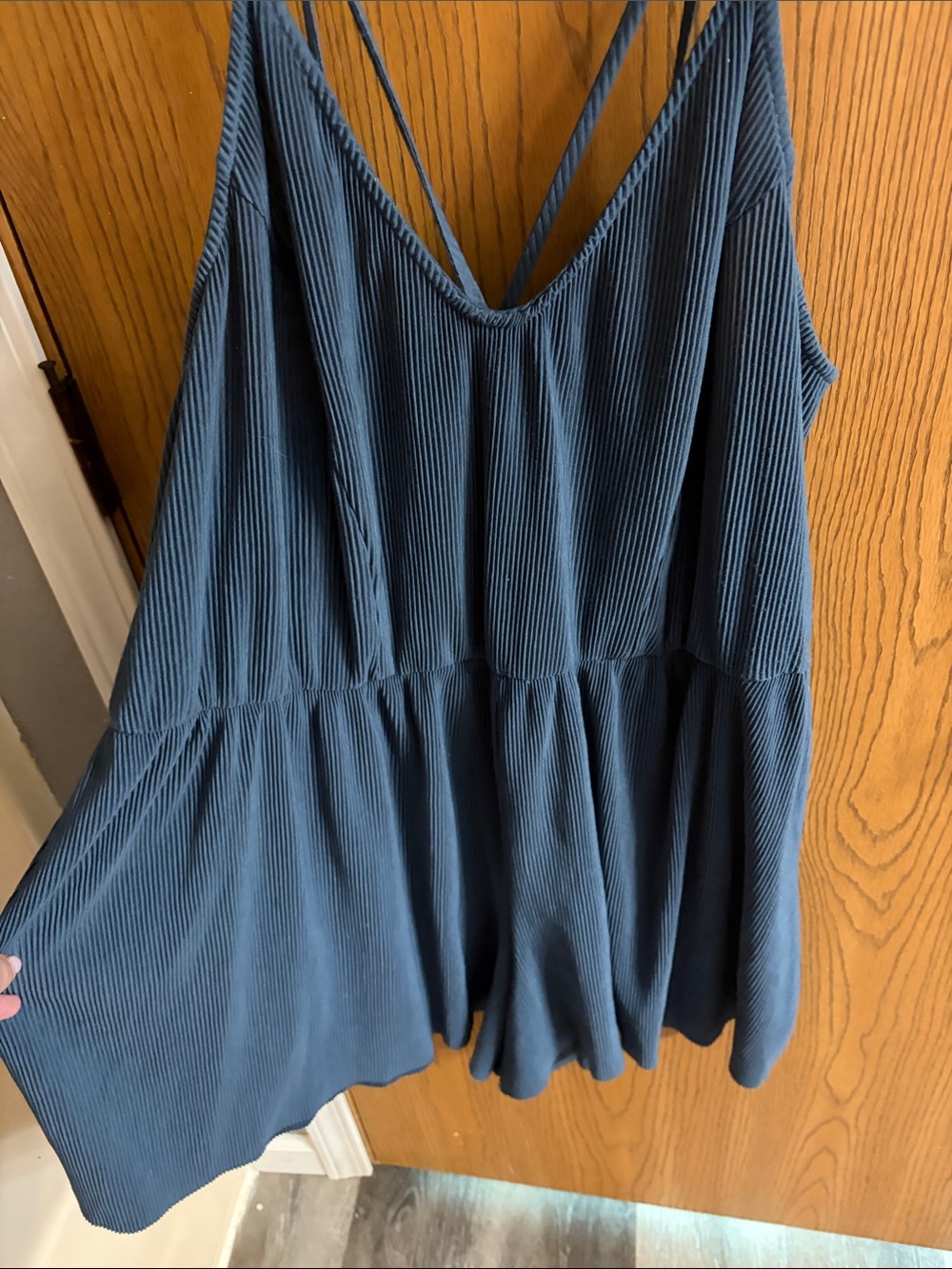 wild fable Teal Ribbed Romper